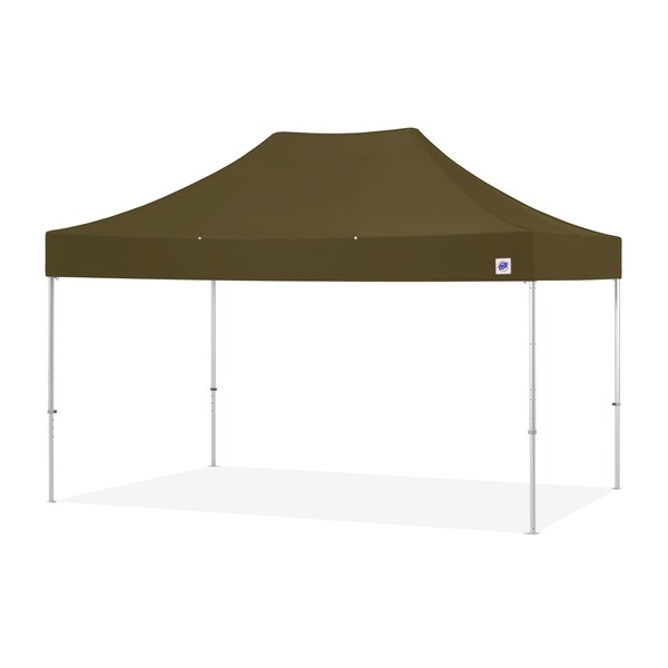 TAA Compliant Endeavor Shelter, 10' W x 15' L, Gray Aluminum Frame, OD Green Vented Top